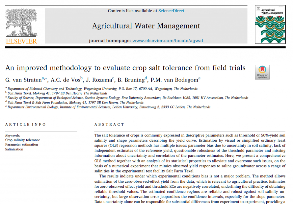 An improved methodology to evaluate crop salt tolerance 2